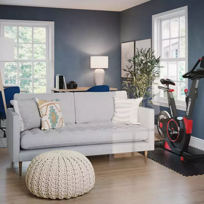 Traditional, Farmhouse, Midcentury Modern Office Design by Havenly Interior Designer Mahreen