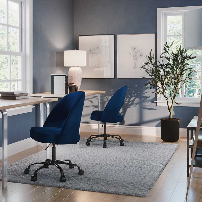 Traditional, Farmhouse, Midcentury Modern Office Design by Havenly Interior Designer Mahreen