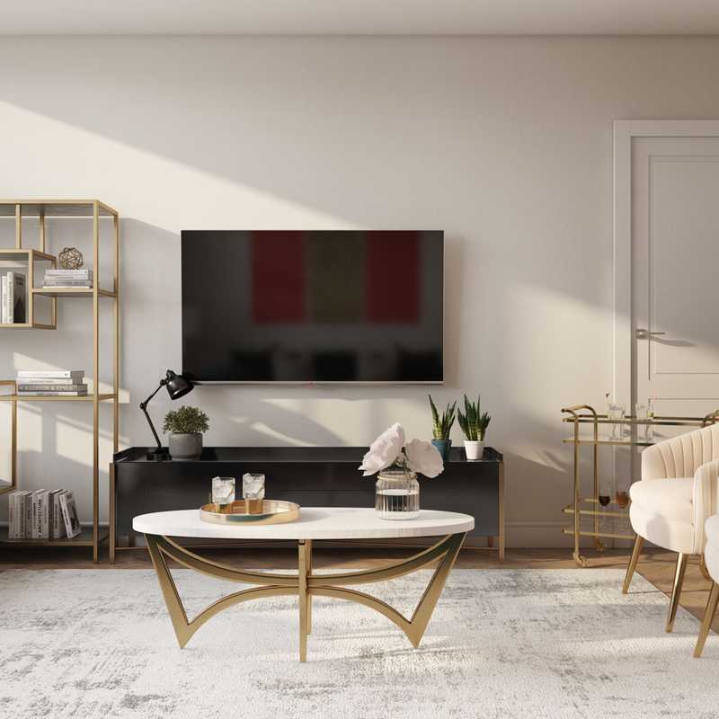 Modern, Glam Living Room Design by Havenly Interior Designer Chante