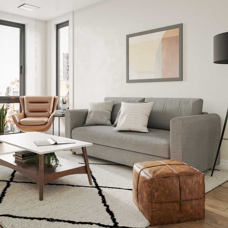 Bohemian, Midcentury Modern, Scandinavian Living Room Design by Havenly Interior Designer Priscila