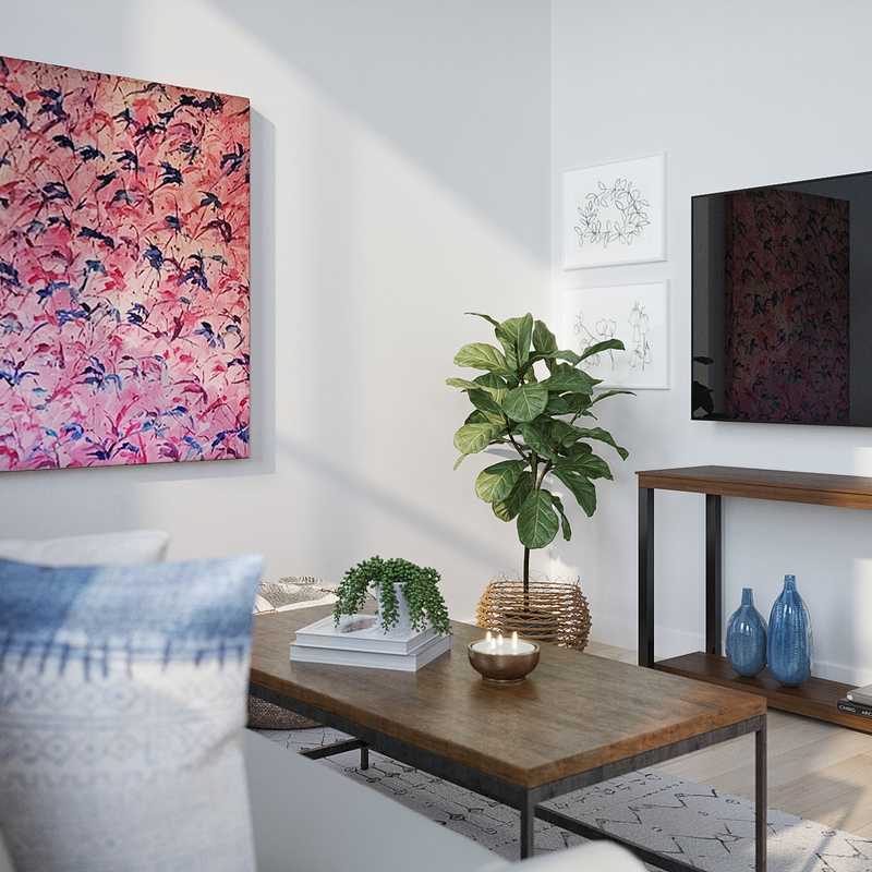 Eclectic, Midcentury Modern, Classic Contemporary Living Room Design by Havenly Interior Designer Aubrey