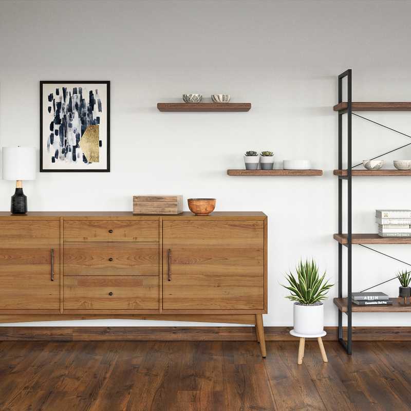 Midcentury Modern, Scandinavian Living Room Design by Havenly Interior Designer Belen