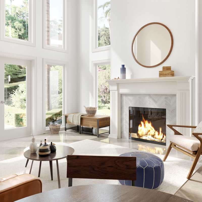 Midcentury Modern, Scandinavian Living Room Design by Havenly Interior Designer Francina