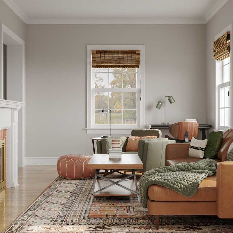 Midcentury Modern, Scandinavian Living Room Design by Havenly Interior Designer Jessica