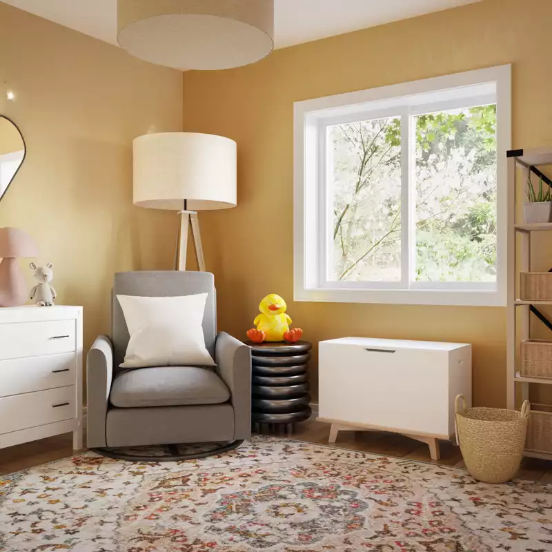 Modern, Bohemian, Midcentury Modern Nursery Design by Havenly Interior Designer Katiana