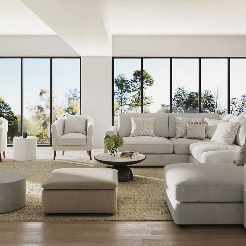 Modern, Farmhouse, Transitional Living Room Design by Havenly Interior Designer Dalia