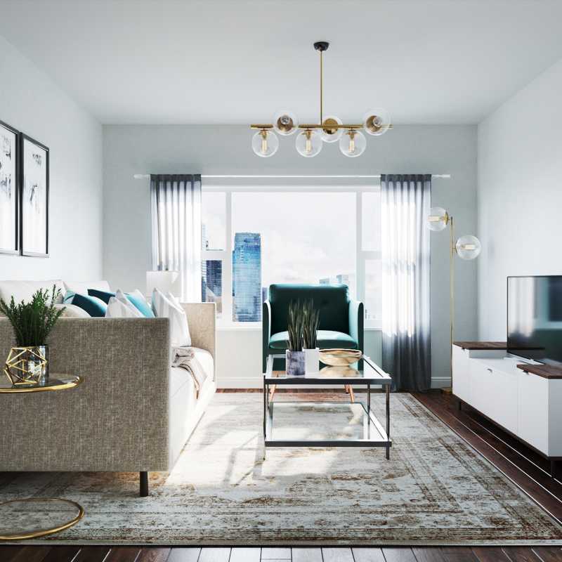 Modern, Glam Living Room Design by Havenly Interior Designer Chante