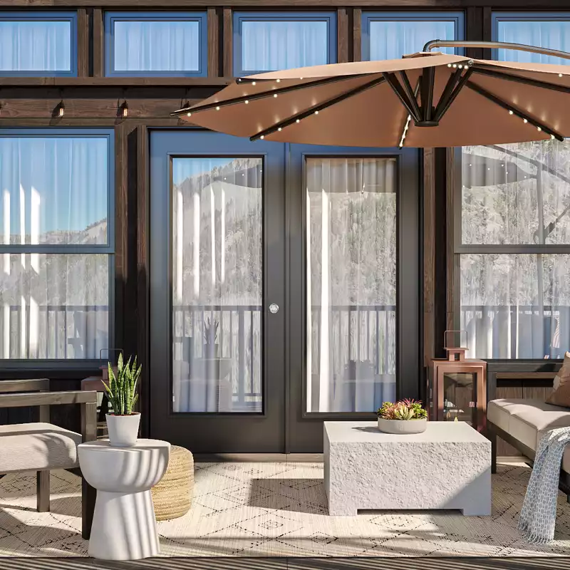 Bohemian Outdoor Space Design by Havenly Interior Designer Kylie