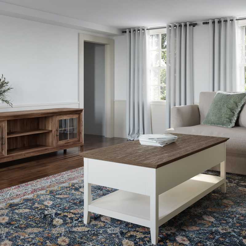 Traditional, Rustic, Transitional Living Room Design by Havenly Interior Designer Leigh