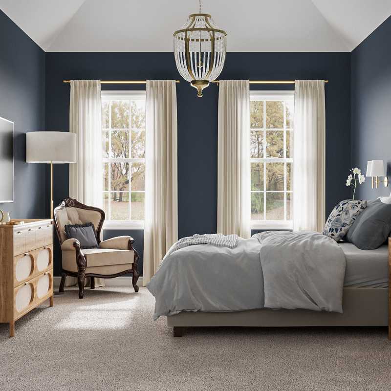 Coastal, Traditional, Farmhouse Bedroom Design by Havenly Interior Designer Kitty