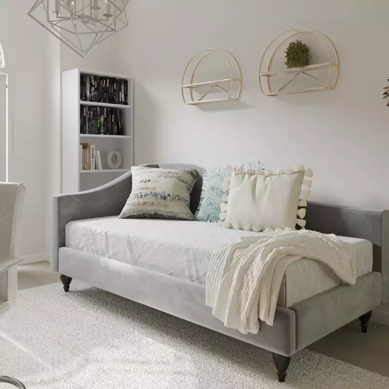Bohemian, Coastal Office Design by Havenly Interior Designer Camila