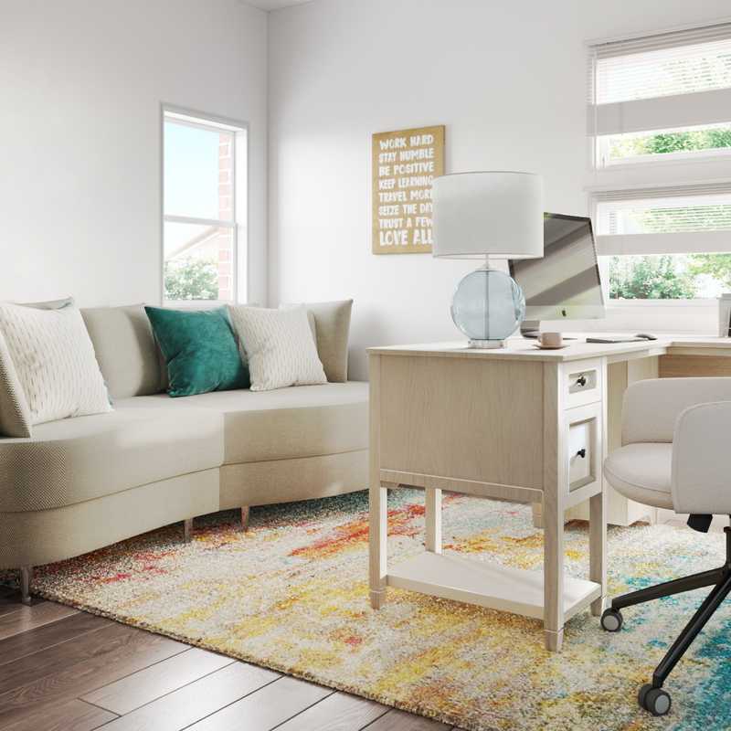 Contemporary, Coastal, Traditional, Farmhouse Office Design by Havenly Interior Designer Jamie