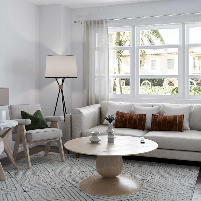 Modern, Bohemian, Classic Contemporary Living Room Design by Havenly Interior Designer Camila