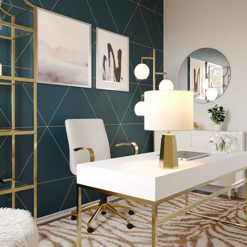 Glam Office Design by Havenly Interior Designer Sofia