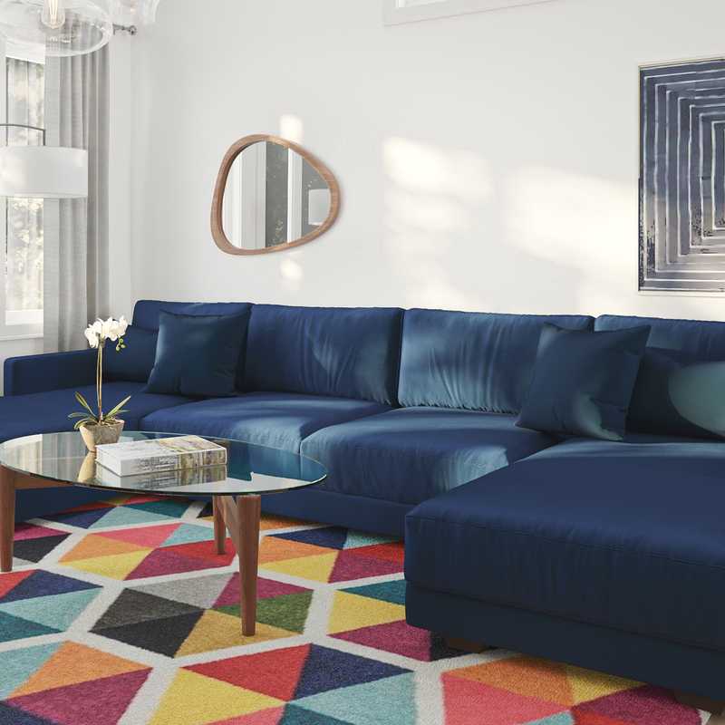 Midcentury Modern Living Room Design by Havenly Interior Designer Priscila