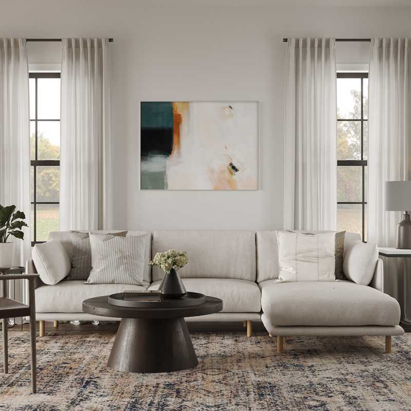 Contemporary, Classic, Classic Contemporary Living Room Design by Havenly Interior Designer Erika