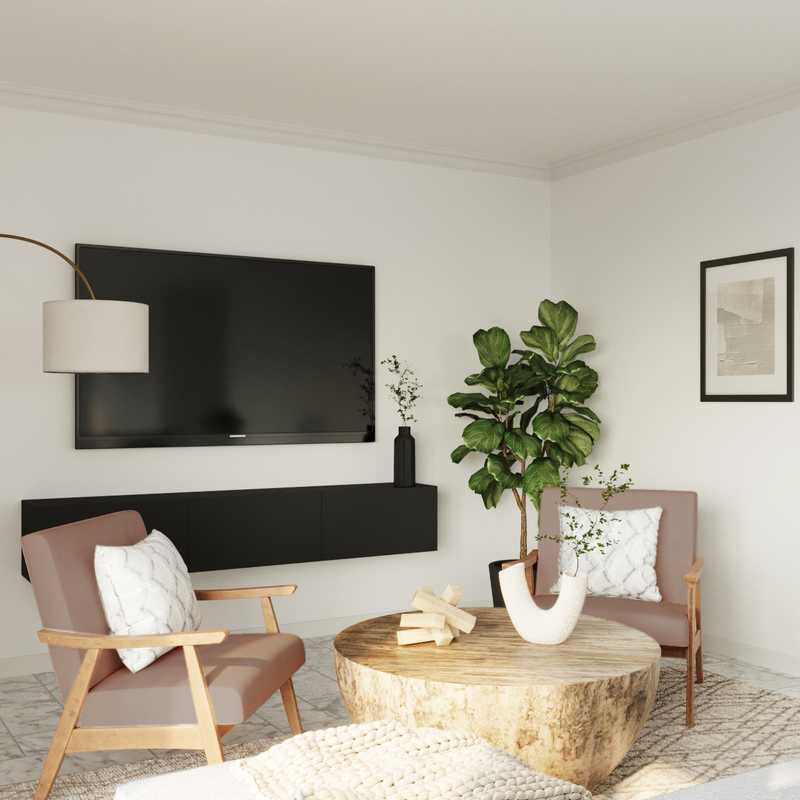 Eclectic, Bohemian, Midcentury Modern Living Room Design by Havenly Interior Designer Daniela