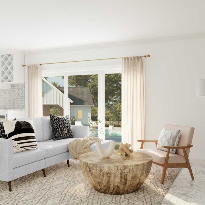 Eclectic, Bohemian, Midcentury Modern Living Room Design by Havenly Interior Designer Daniela