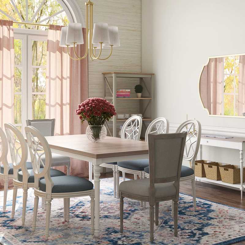 Classic, Coastal, Traditional, Preppy Dining Room Design by Havenly Interior Designer Hanna