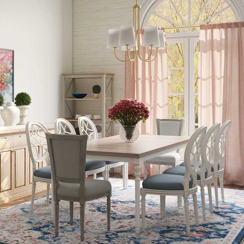 Classic, Coastal, Traditional, Preppy Dining Room Design by Havenly Interior Designer Hanna