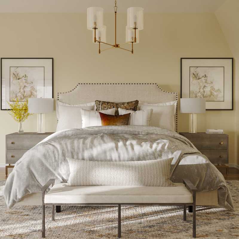 Contemporary, Traditional, Farmhouse, Vintage Bedroom Design by Havenly Interior Designer Dalia