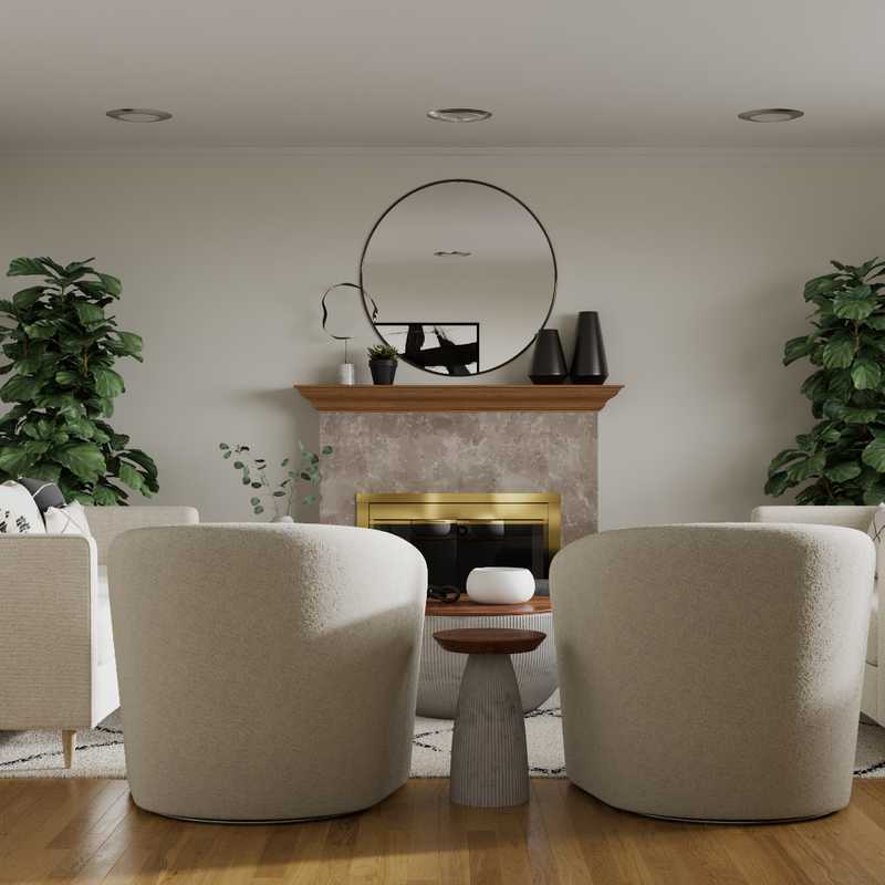 Transitional, Minimal, Scandinavian Living Room Design by Havenly Interior Designer Abi
