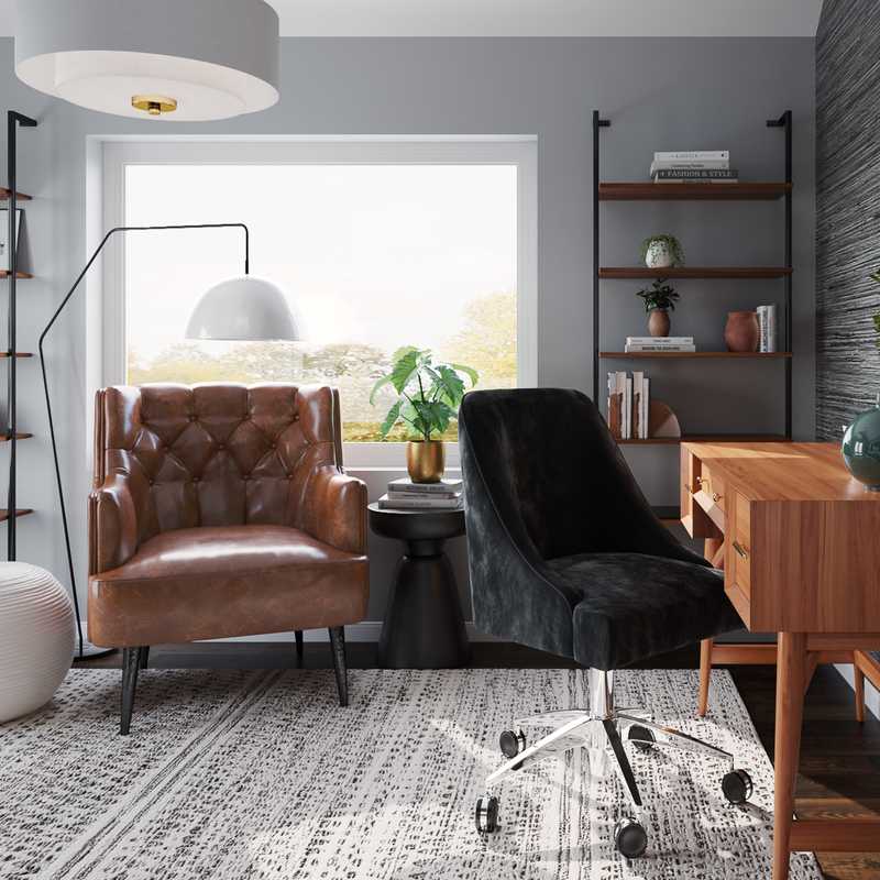 Traditional, Transitional Office Design by Havenly Interior Designer Kristin
