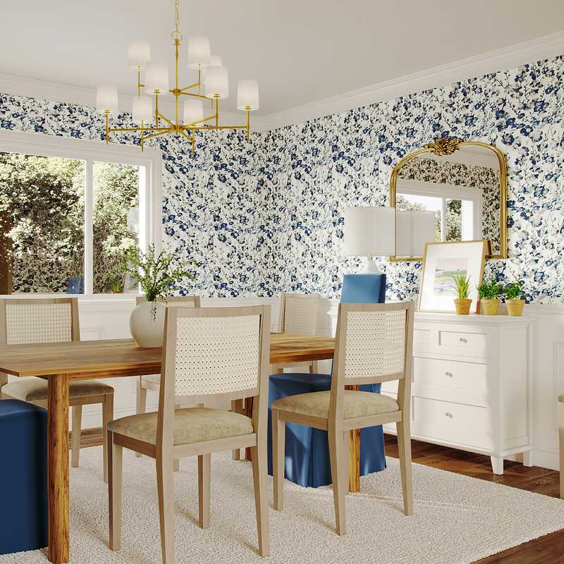 Classic, Coastal, Traditional, Transitional, Preppy Dining Room Design by Havenly Interior Designer Lisa