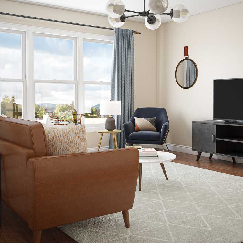 Midcentury Modern Living Room Design by Havenly Interior Designer Lindsay