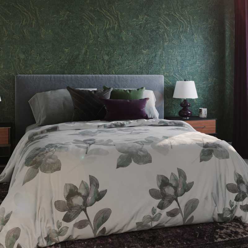 Eclectic, Glam Bedroom Design by Havenly Interior Designer Omire