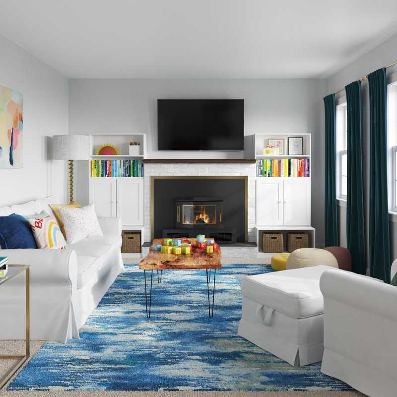 Eclectic, Bohemian, Scandinavian Playroom Design by Havenly Interior Designer Taylor