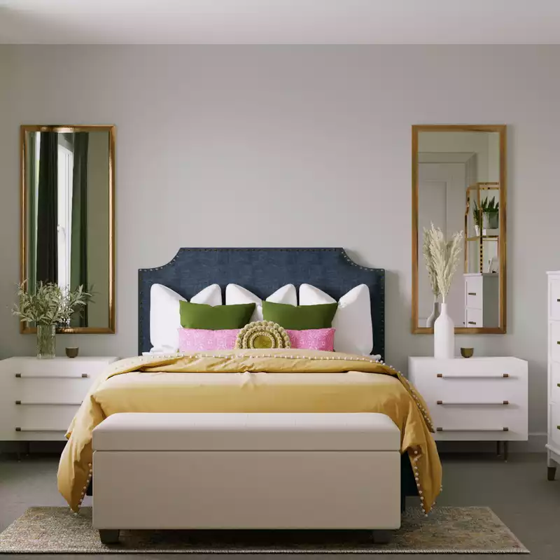Modern, Glam Bedroom Design by Havenly Interior Designer Carolina