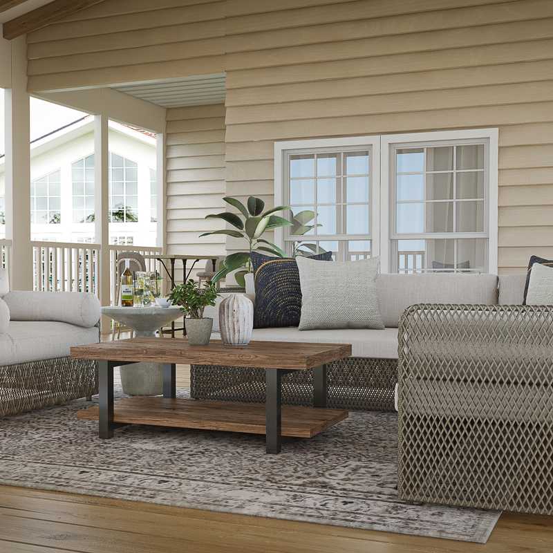 Bohemian, Farmhouse, Classic Contemporary Outdoor Space Design by Havenly Interior Designer Tania