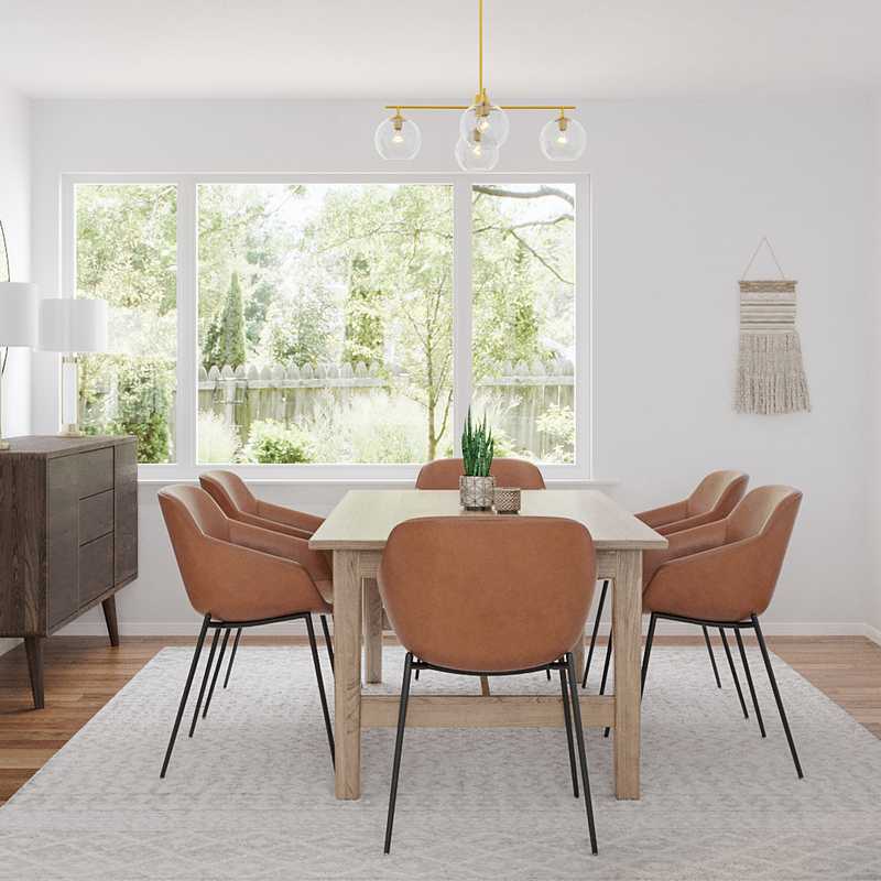 Bohemian, Midcentury Modern Living Room Design by Havenly Interior Designer Aubrey
