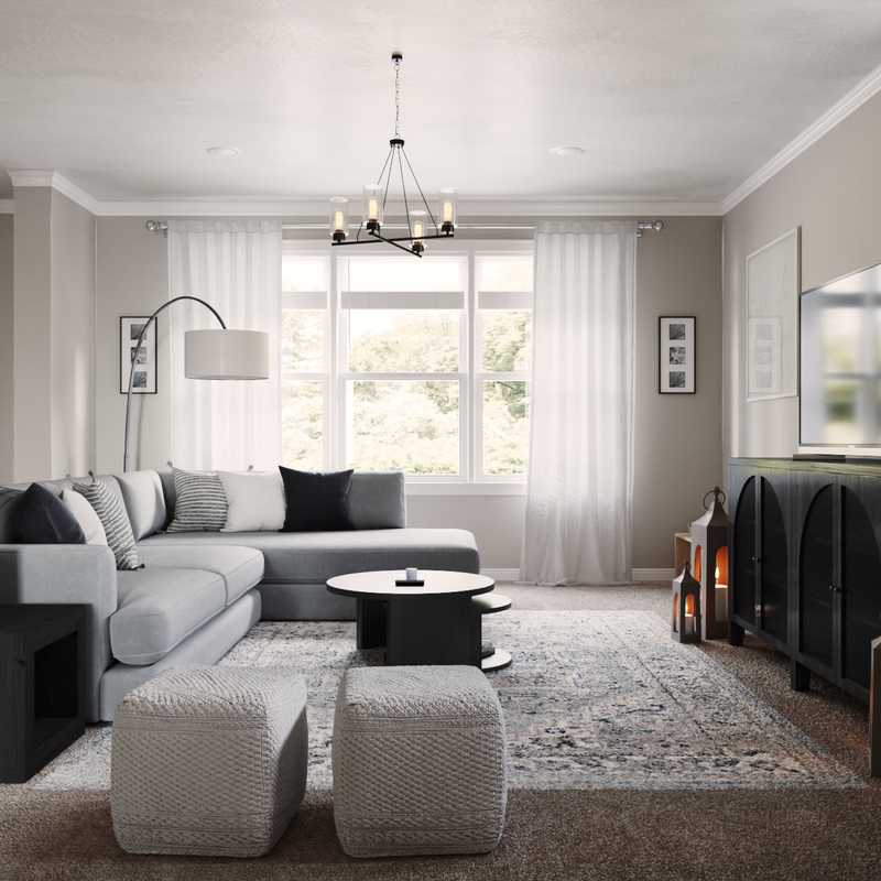 Minimal, Scandinavian Living Room Design by Havenly Interior Designer Katie