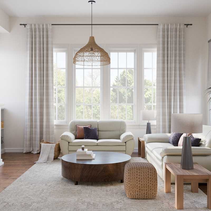 Modern, Farmhouse, Rustic, Transitional Living Room Design by Havenly Interior Designer Karen