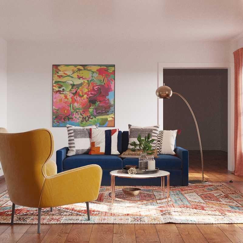 Modern, Bohemian Living Room Design by Havenly Interior Designer Sofia