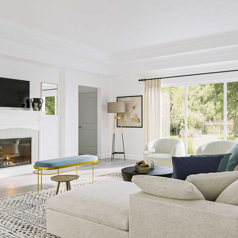 Modern, Glam, Transitional Living Room Design by Havenly Interior Designer Paulina