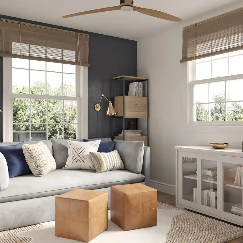 Classic, Glam, Minimal Office Design by Havenly Interior Designer Amanda
