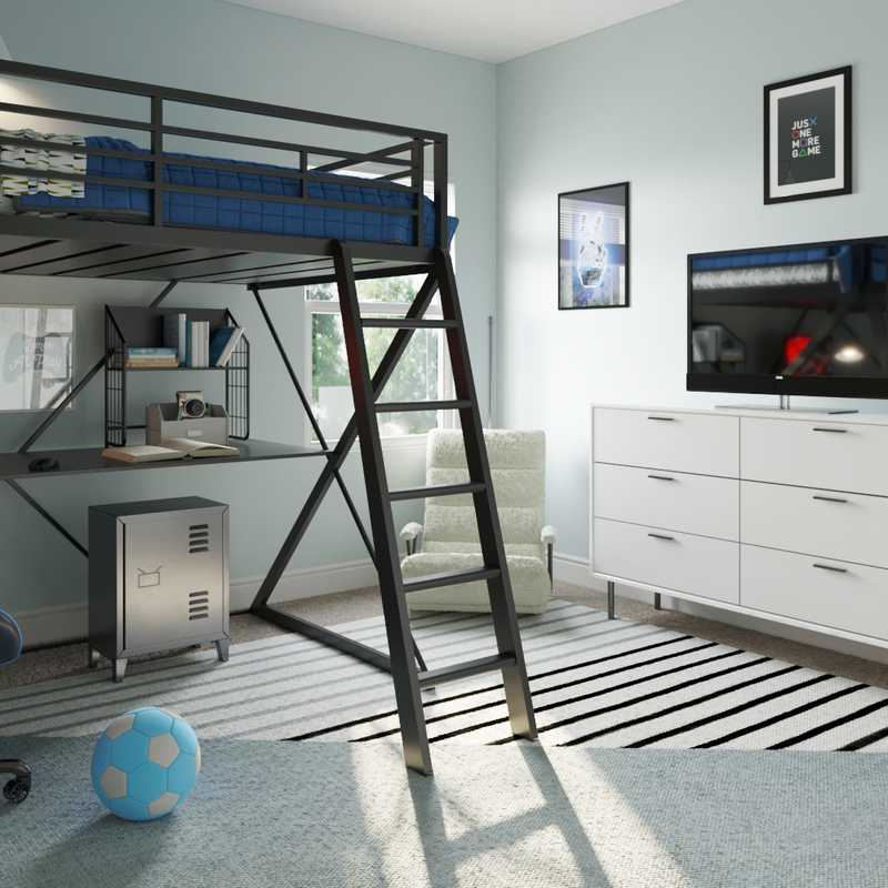 Modern, Industrial Bedroom Design by Havenly Interior Designer Fallon