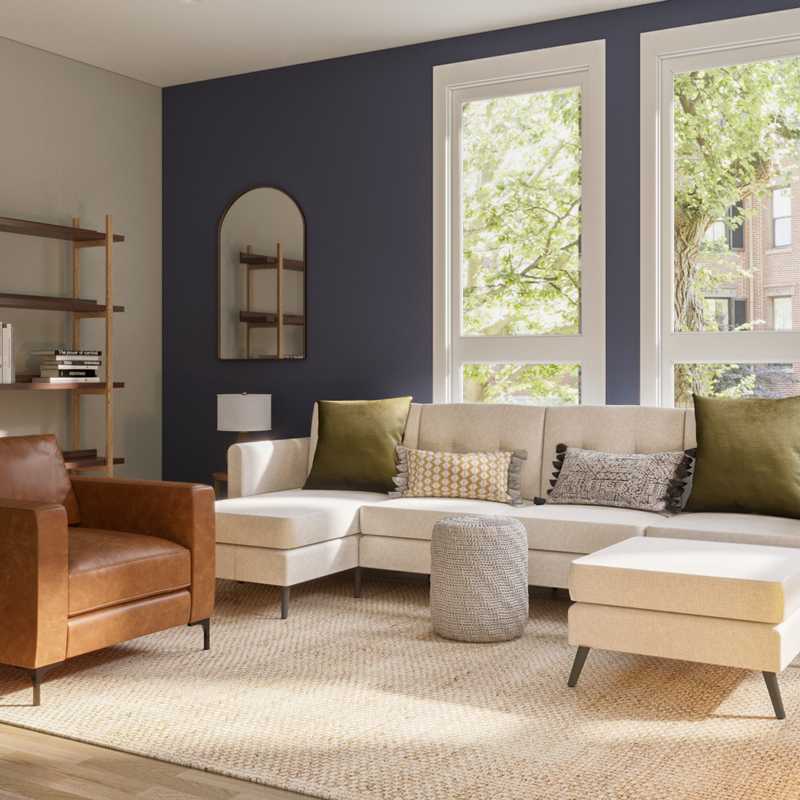 Bohemian, Midcentury Modern, Minimal, Scandinavian Living Room Design by Havenly Interior Designer Hayley