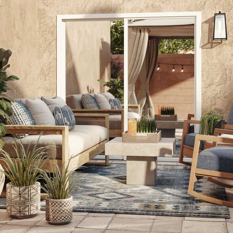 Modern, Bohemian Outdoor Space Design by Havenly Interior Designer Ana