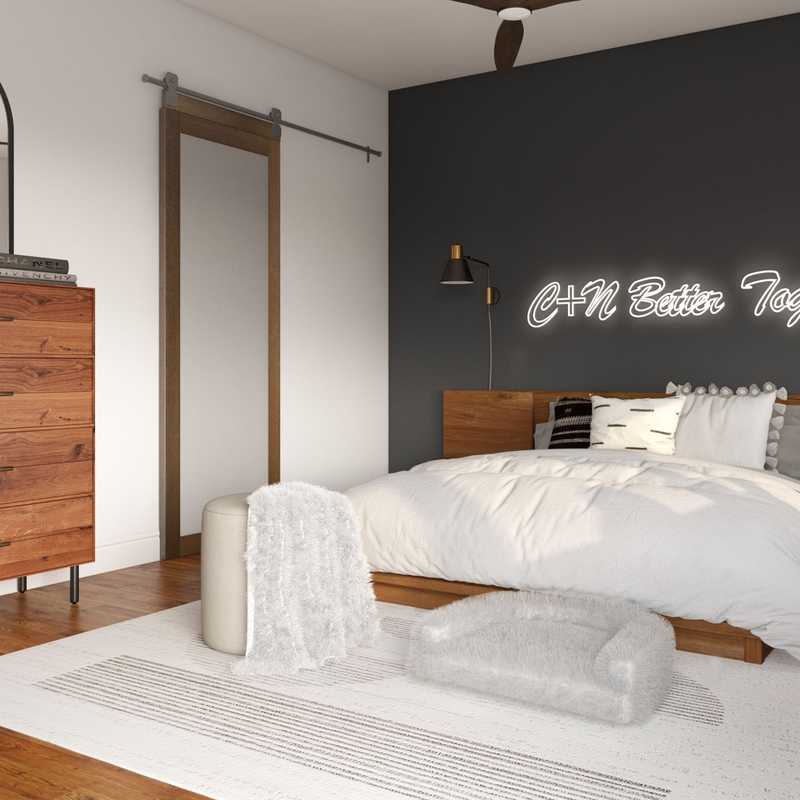 Industrial, Midcentury Modern Bedroom Design by Havenly Interior Designer Madison