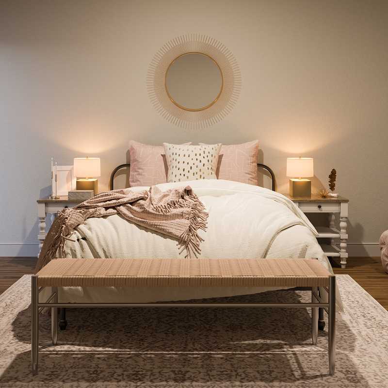 Modern, Glam, Scandinavian Bedroom Design by Havenly Interior Designer Eleasud