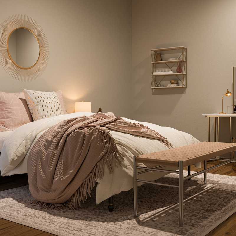 Modern, Glam, Scandinavian Bedroom Design by Havenly Interior Designer Eleasud