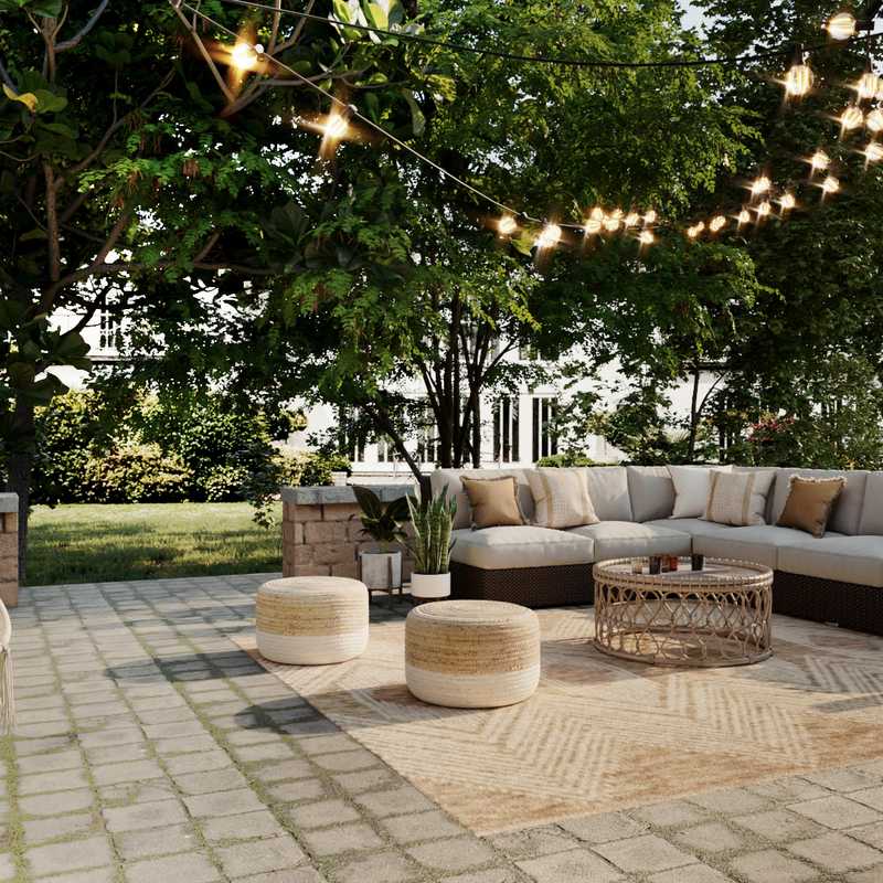 Contemporary, Bohemian Outdoor Space Design by Havenly Interior Designer Edith