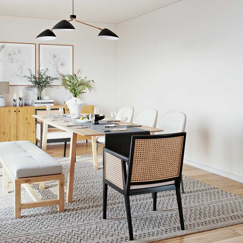 Modern, Midcentury Modern, Scandinavian Dining Room Design by Havenly Interior Designer Romina