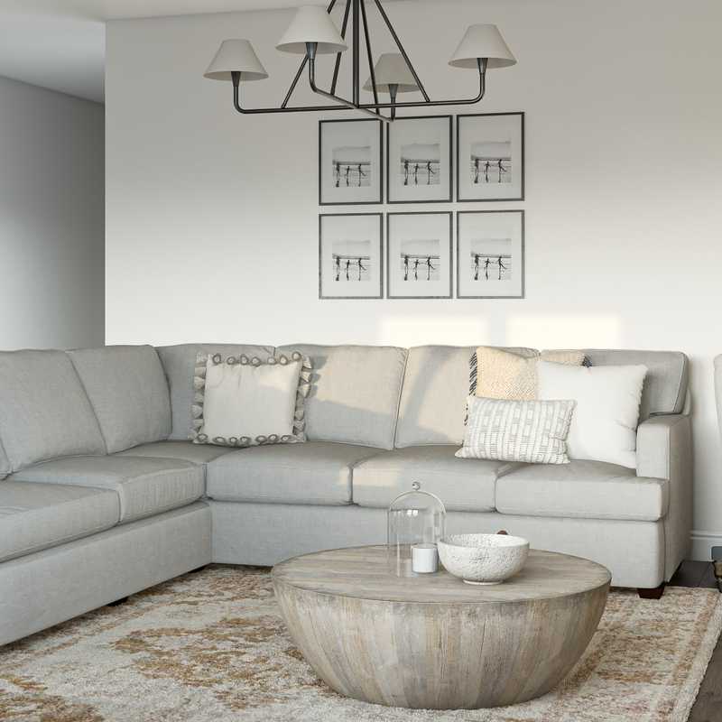 Classic, Farmhouse, Minimal Living Room Design by Havenly Interior Designer Alexandra