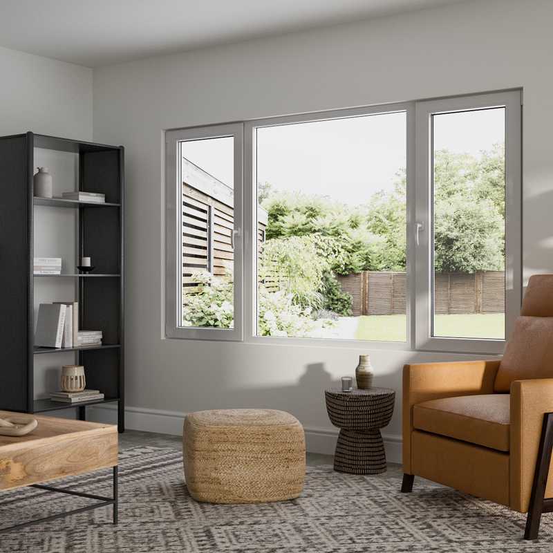 Bohemian, Midcentury Modern, Scandinavian Living Room Design by Havenly Interior Designer Alexandra