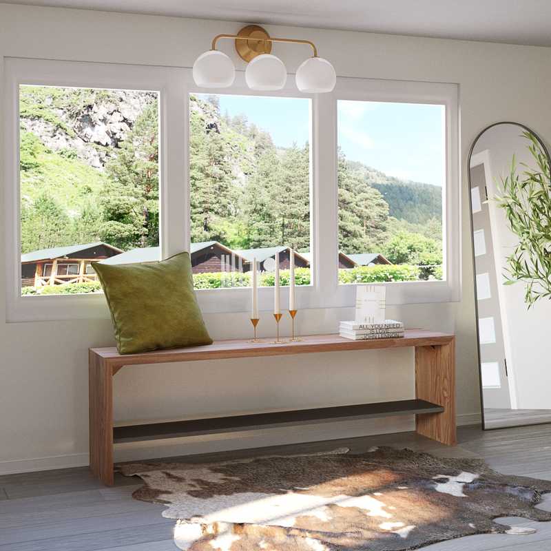 Farmhouse, Midcentury Modern Entryway Design by Havenly Interior Designer Camila